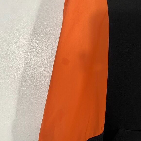 C2H4 Oversized Reconstructed Pullover Hoodie Black / Orange men's size Medium - Picture 3 of 7